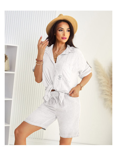 Resti Cotton and linen women's shirt set