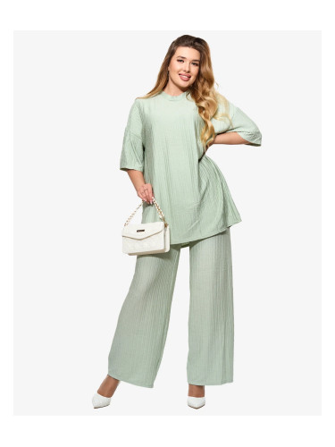 Resti Women's ribbed set in mint color- Clothing