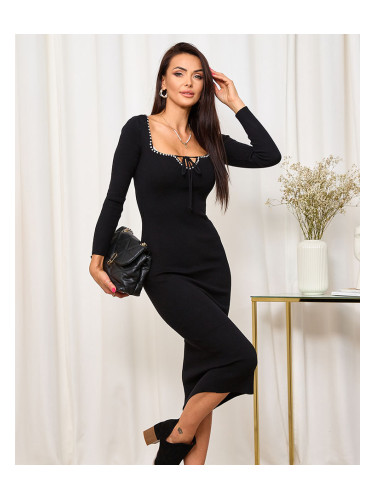 Resti Black women's ribbed dress