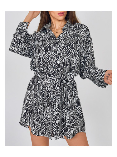 Resti women's mini dress in a'la zebra pattern