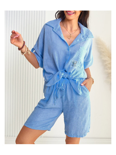 Resti Cotton and linen women's shirt set