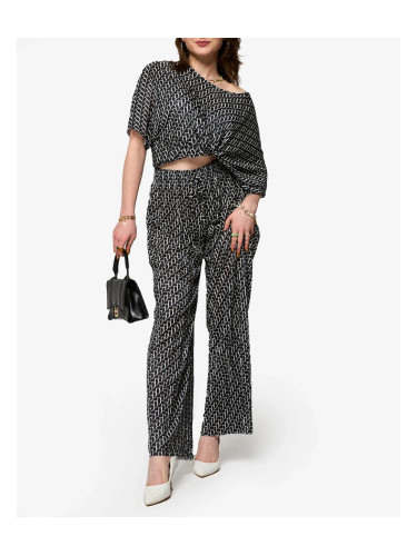 Resti Black women's patterned pleated set - Clothing