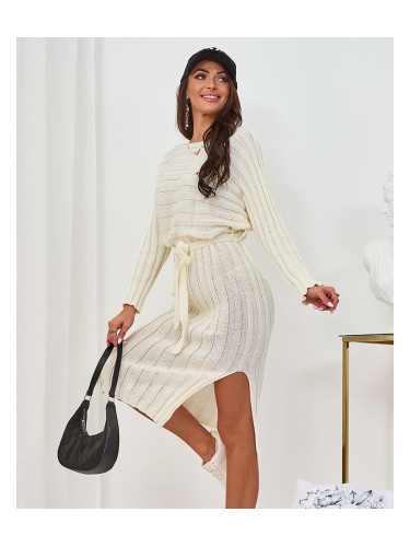 Resti Ecru women's sweater dress