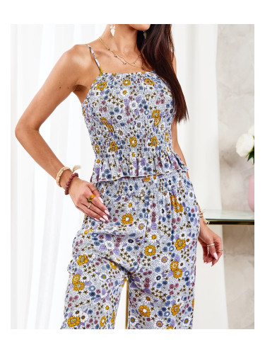 Resti Patterned women's set in blue