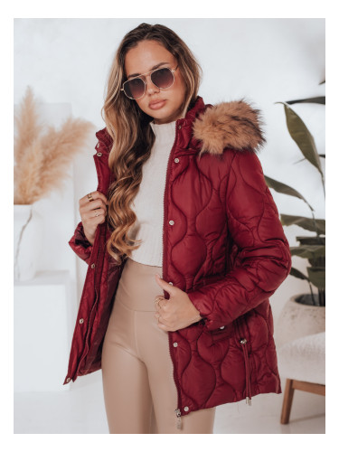 Дамско зимно яке LUMORE бордо