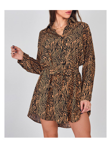 Resti women's mini dress in a'la zebra pattern