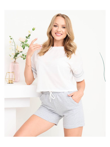 Resti Women's tracksuit set with light gray stripes - Clothing