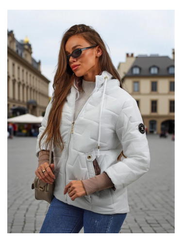 Resti Women's Quilted Jacket with Hood and Cuffs on Sleeves Raven Peak