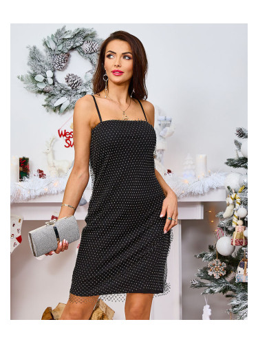 Resti Shiny women's mini dress in black