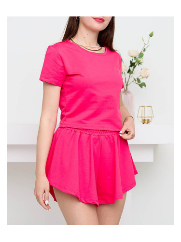 Resti Dark pink women's sports crop top set - Clothing