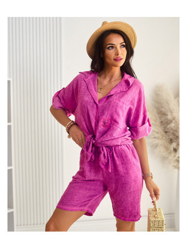 Resti Cotton and linen women's shirt set