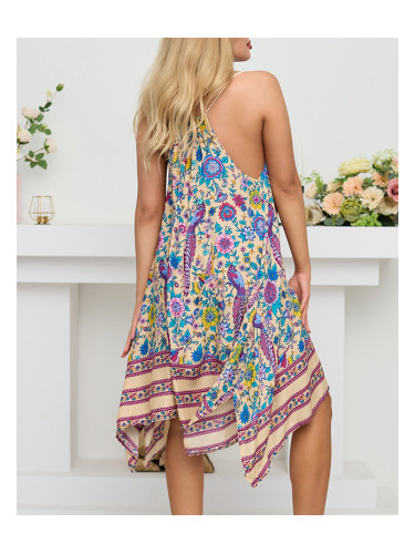 Resti Women's beige patterned cape dress - Clothing