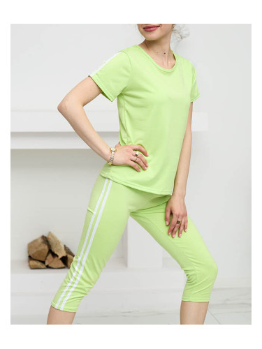 Resti Neon green women's sports tracksuit set - Clothing