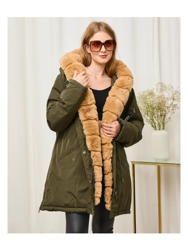 Resti Women's green winter jacket PLUS SIZE - Clothing