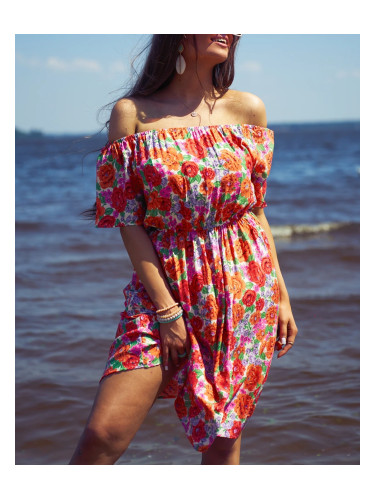 Resti Women's floral mini dress a'la hiszpanka in red