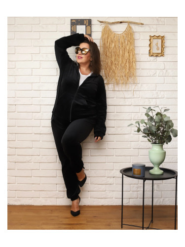 Resti Black women's tracksuit set PLUS SIZE