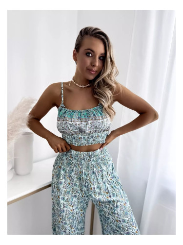 Resti Mint print women's set- Clothing