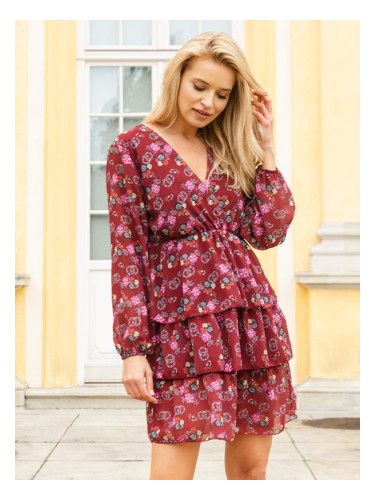 Resti Women's maroon floral dress - Clothing