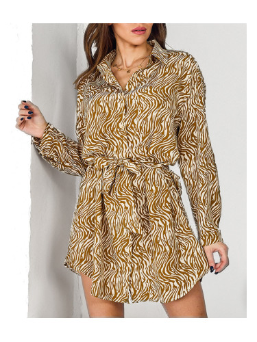 Resti women's mini dress in a'la zebra pattern