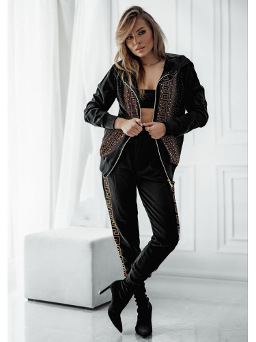 Resti Women's sweatshirt set with zircons