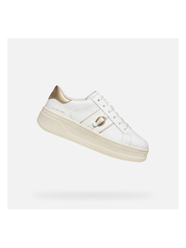 White women's sneakers Geox Spherica ECUB-2 - Women's