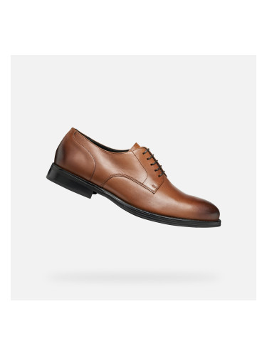 Light brown men's formal shoes Geox Barberigo - Men's