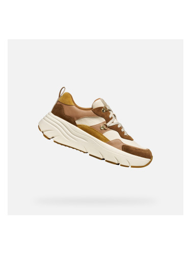 Light brown women's sneakers Geox Diamanta - Women's