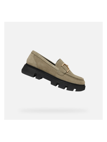 Beige women's moccasins Geox Vilde - Women's