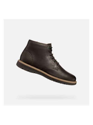 Dark brown men's ankle boots Geox Pove - Men's