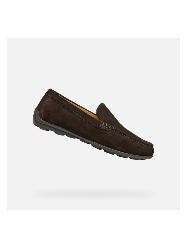 Dark brown men's moccasins Geox Spherica EC16 - Men's