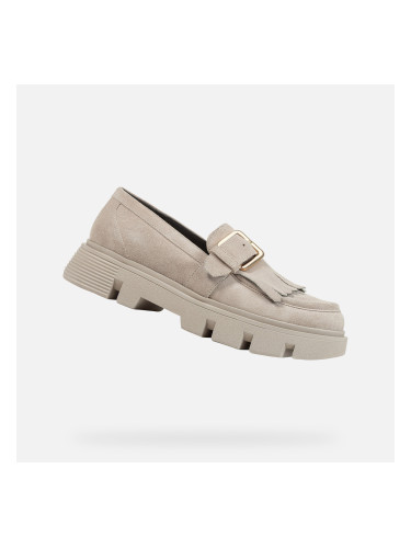 Cream women's moccasins Geox Vilde - Women's