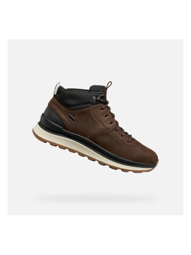 Dark brown men's ankle shoes Geox Spherica Actif X2 - Men's