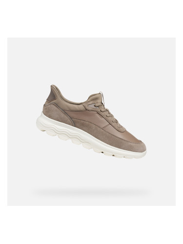 Beige women's sneakers Geox Spherica Plus - Women's
