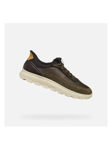 Dark green men's sneakers Geox Spherica Plus - Men's