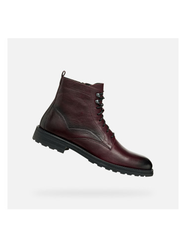 Burgundy men's ankle boots Geox Redclif - Men's