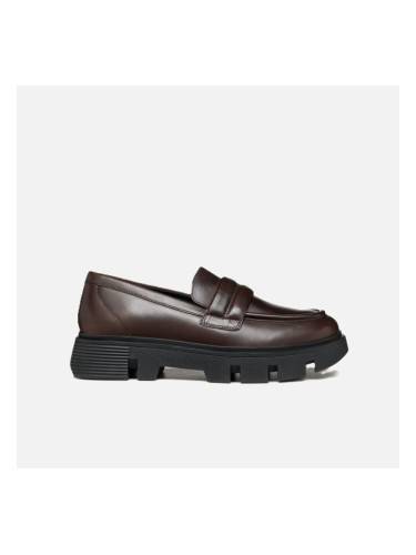 Dark brown women's moccasins Geox Vilde - Women's