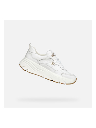 White women's sneakers Geox Iamantha - Women's