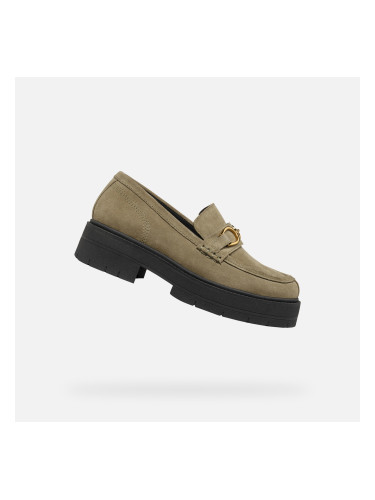 Beige women's moccasins Geox Spherica EC7 - Women's