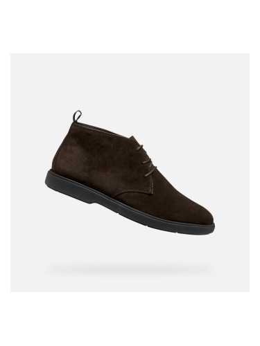 Dark brown men's ankle shoes Geox Spherica EC17 - Men's