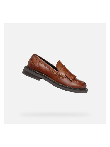 Light brown women's moccasins Geox Serilda - Women's