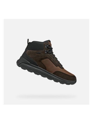 Dark Brown Men's Ankle Boots Geox Spherica 4X4 ABX - Men's