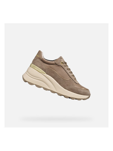 Beige women's sneakers Geox Spherica EC13 - Women's
