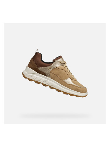 Beige women's sneakers Geox Spherica 4X4 B Abx - Women's