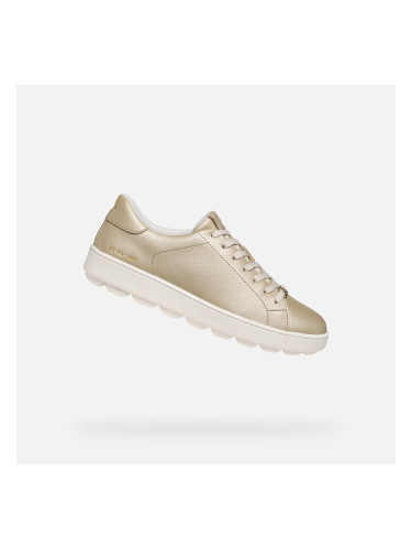 Gold women's sneakers Geox Spherica ECUB-1 - Women's