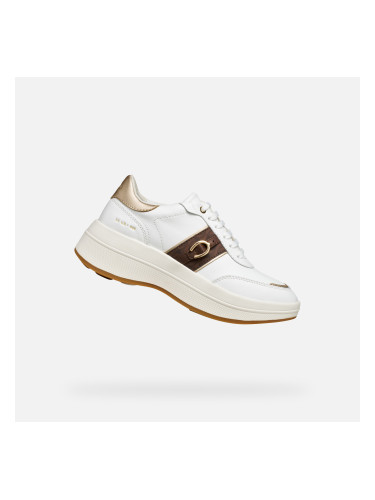 White women's sneakers Geox Spherica ECUB-3 - Women's
