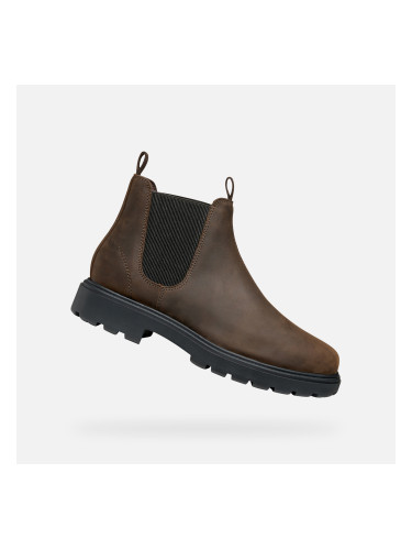 Dark brown men's ankle boots Geox Spherica EC7 - Men's