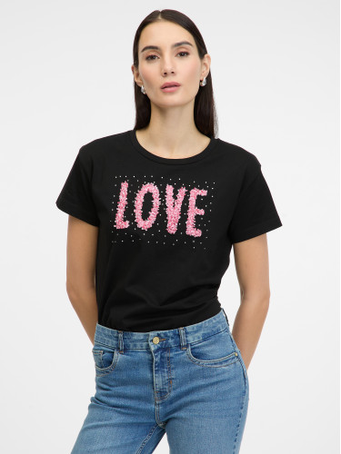 Black Women's Short Sleeve T-Shirt ORSAY - Women's