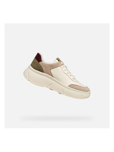 Cream women's sneakers Geox Nebula 2.0 - Women's