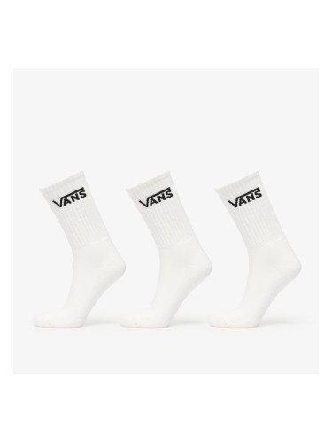 Vans Classic Crew Socks 3-Pack White M