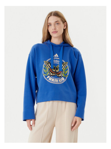 adidas Суитшърт Farm JL8608 Син Loose Fit